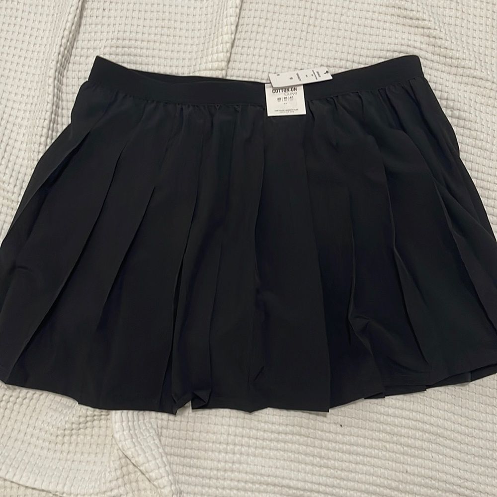 Cotton On Black Pleated Skirt